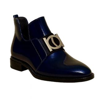 LIZARD BRAND BLUE PATENT LOAFER P2506 R1